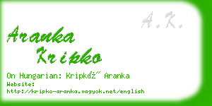 aranka kripko business card